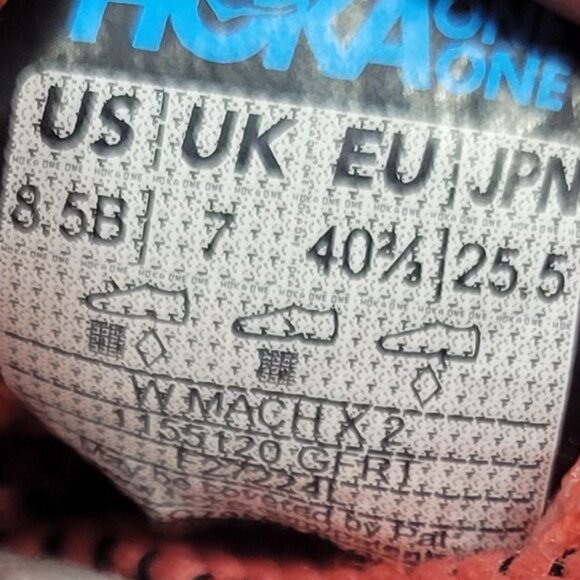 Hoka One One Mach X 2 Women’s US Size US 8.5B Grapefruit Coral Running Sneakers. - Picture 9 of 12